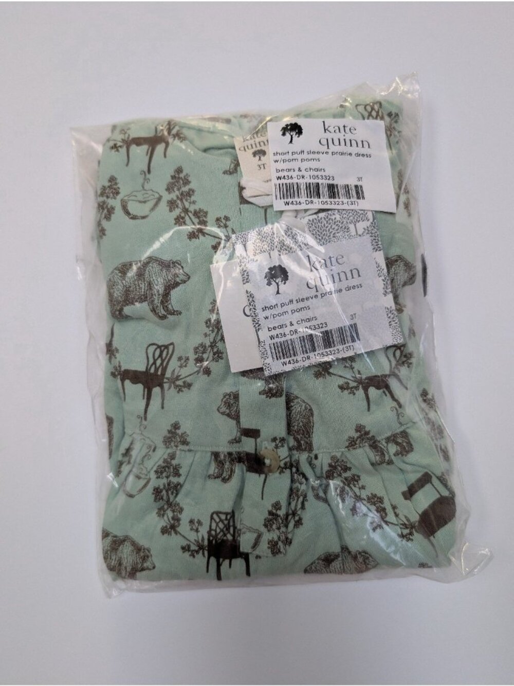Kate Quinn Organic Cotton Puff Sleeve Prairie Dress 3T Beats & Chairs Goldilocks